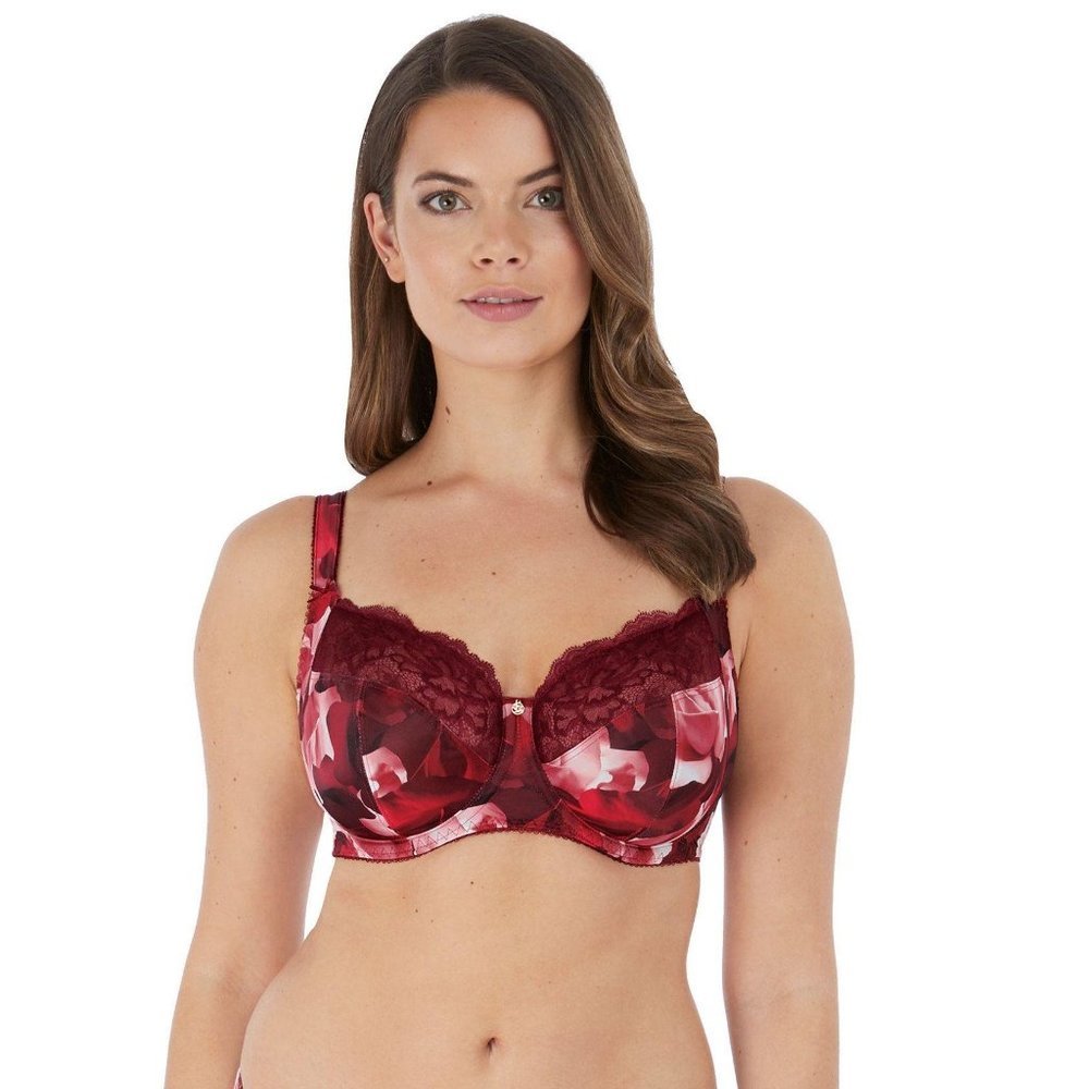 FANTASIE Rosemarie Rouge Underwire Side Support Floral Bra 32G NEW - Picture 4 of 12